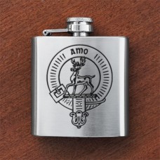 Stainless Steel Clan Crest Sporran Flask - 3oz